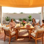 Ideas de toldos para terrazas grandes con zonas de comedor